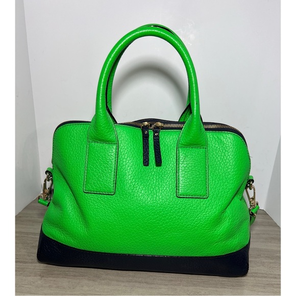 Kate Spade Emerald Green and Navy two-toned tote handbag/crossbody - Picture 2 of 16